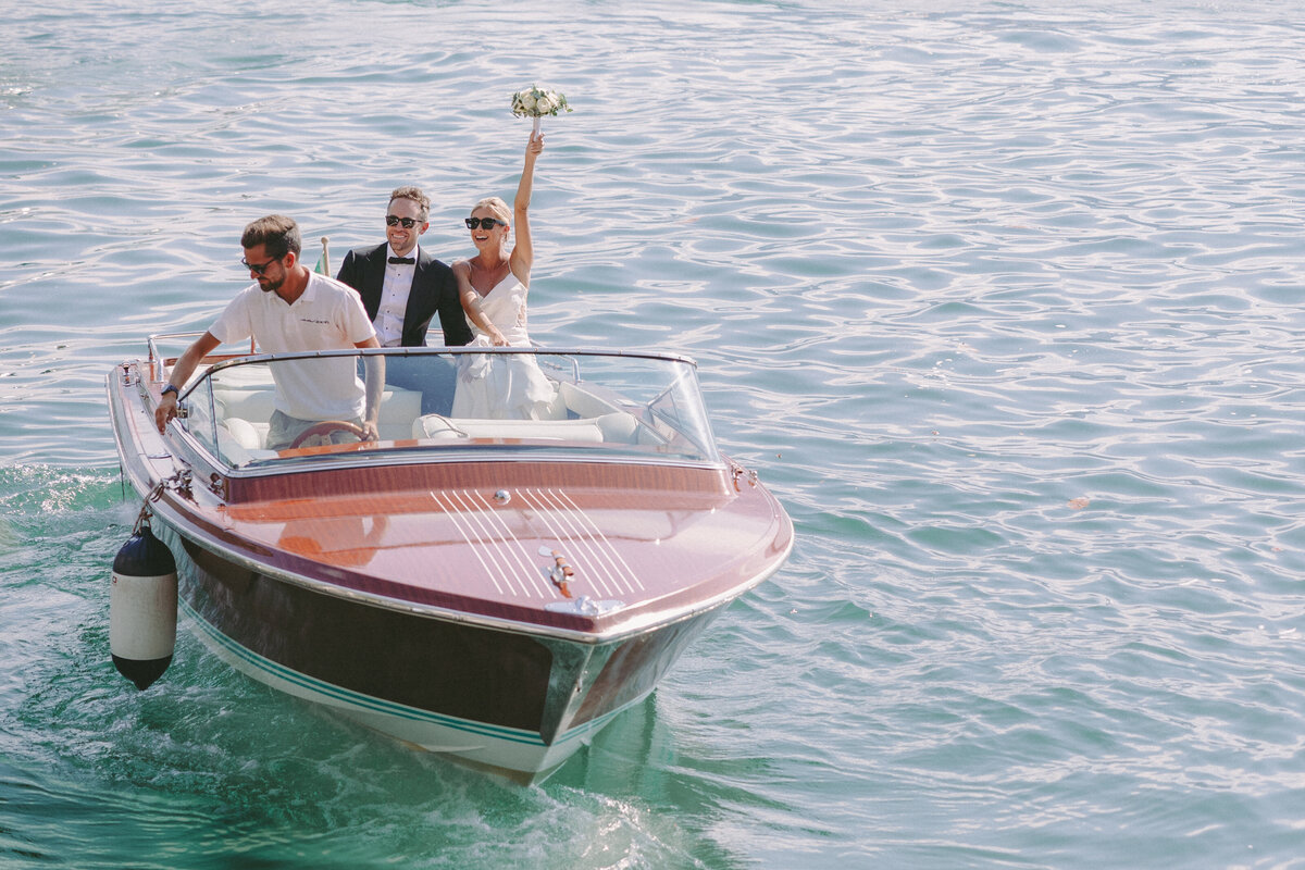 Couple Getting Married on Lake Como