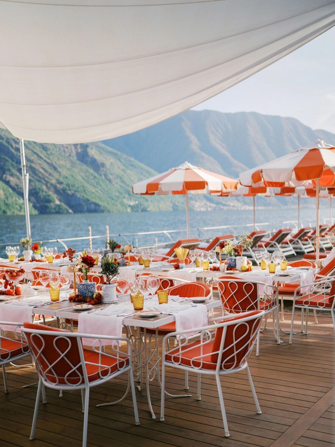 Welcome party escort cards during a Grand Hotel Tremezzo wedding, by luxury destination wedding photographer Andreas K. Georgiou  