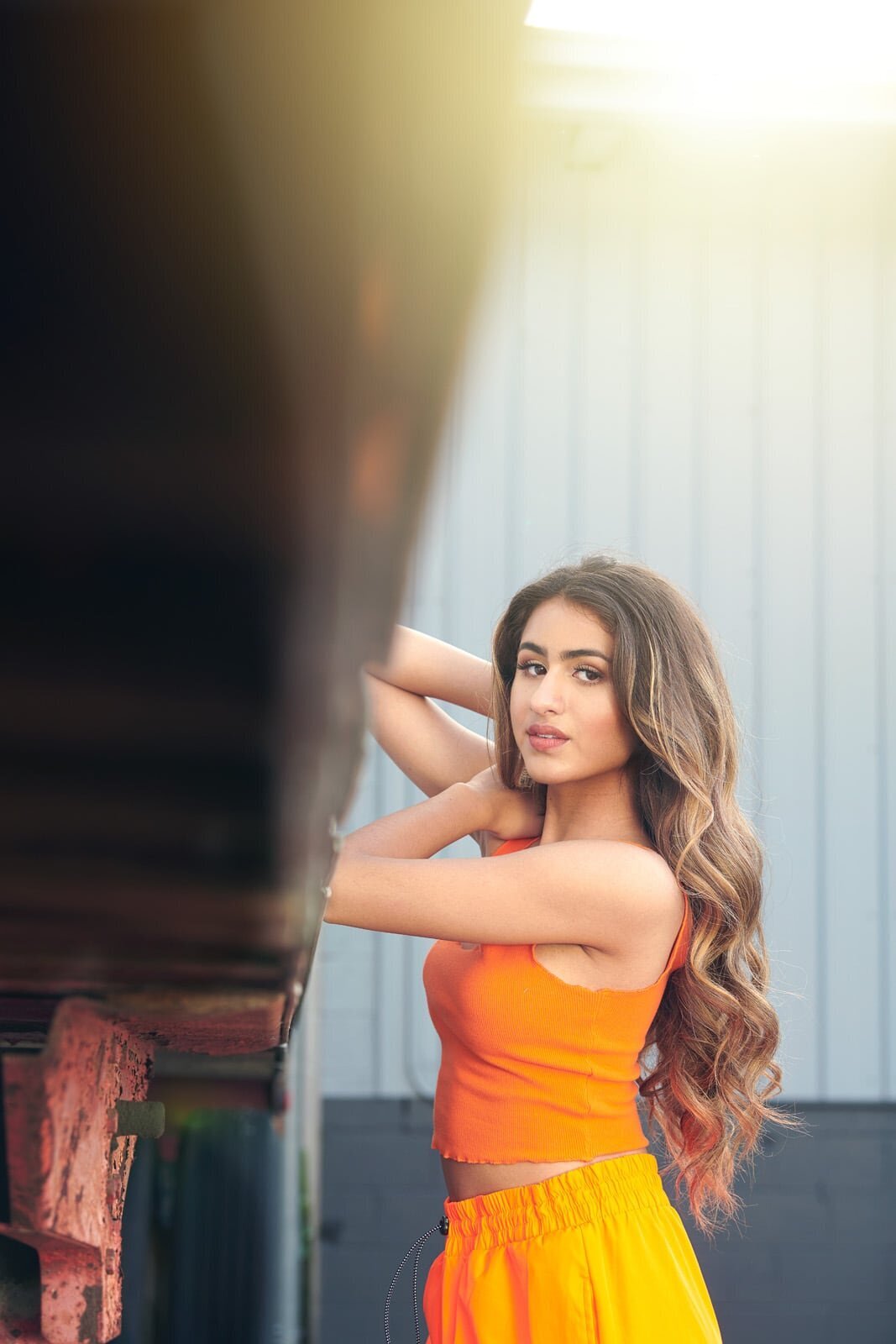 Vibrant Senior Picture Photographer Captures Stunning High School Portrait Outdoors-03
