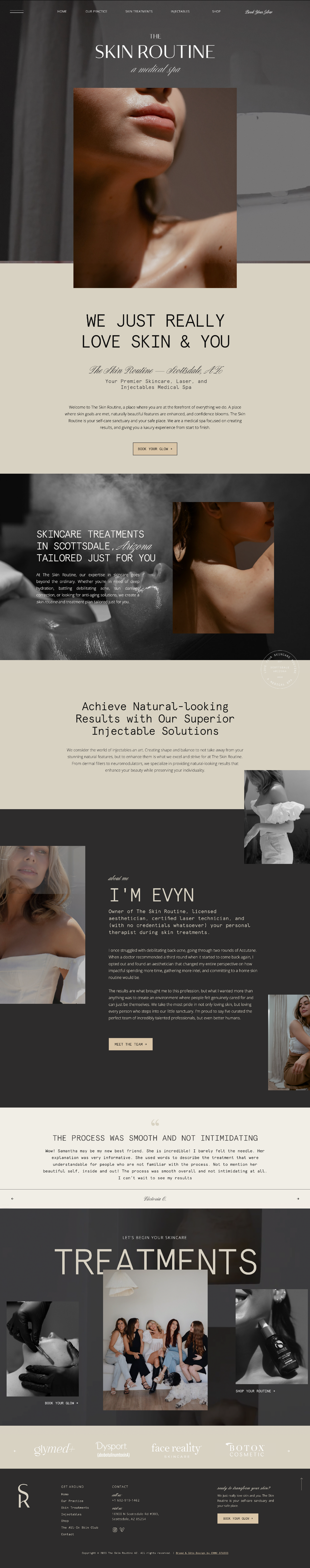 Showit Website Design for a Wellness Skincare Brand by Emmy Studio