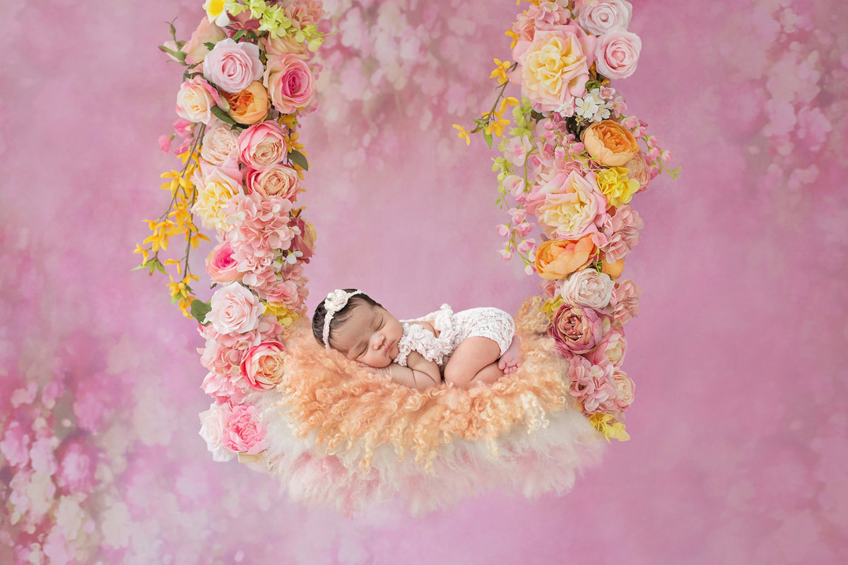 newborn in flowers247