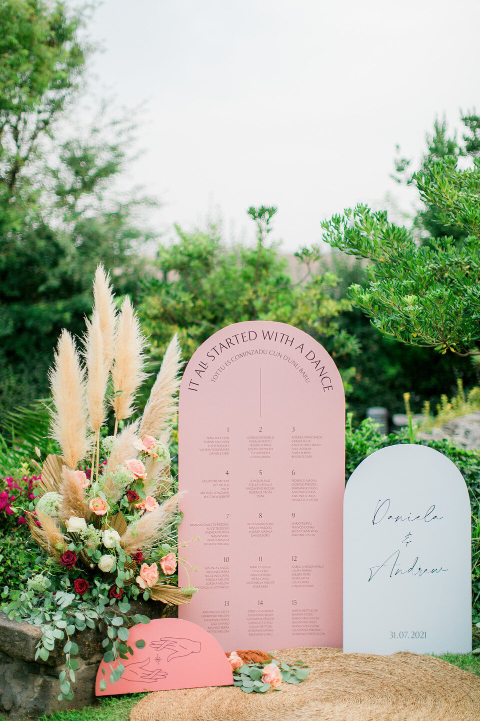 Modern and contemporary wedding seating chart inspiration