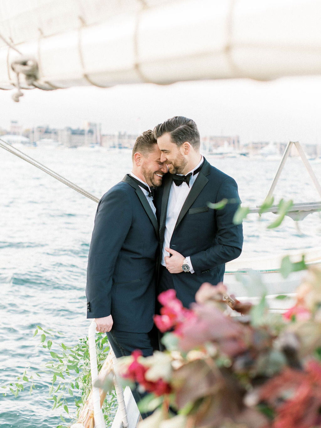 Kate-Murtaugh-Events-Boston-Harbor-sail-boat-yacht-elopement-wedding-planner-moody-florals-grooms-wed