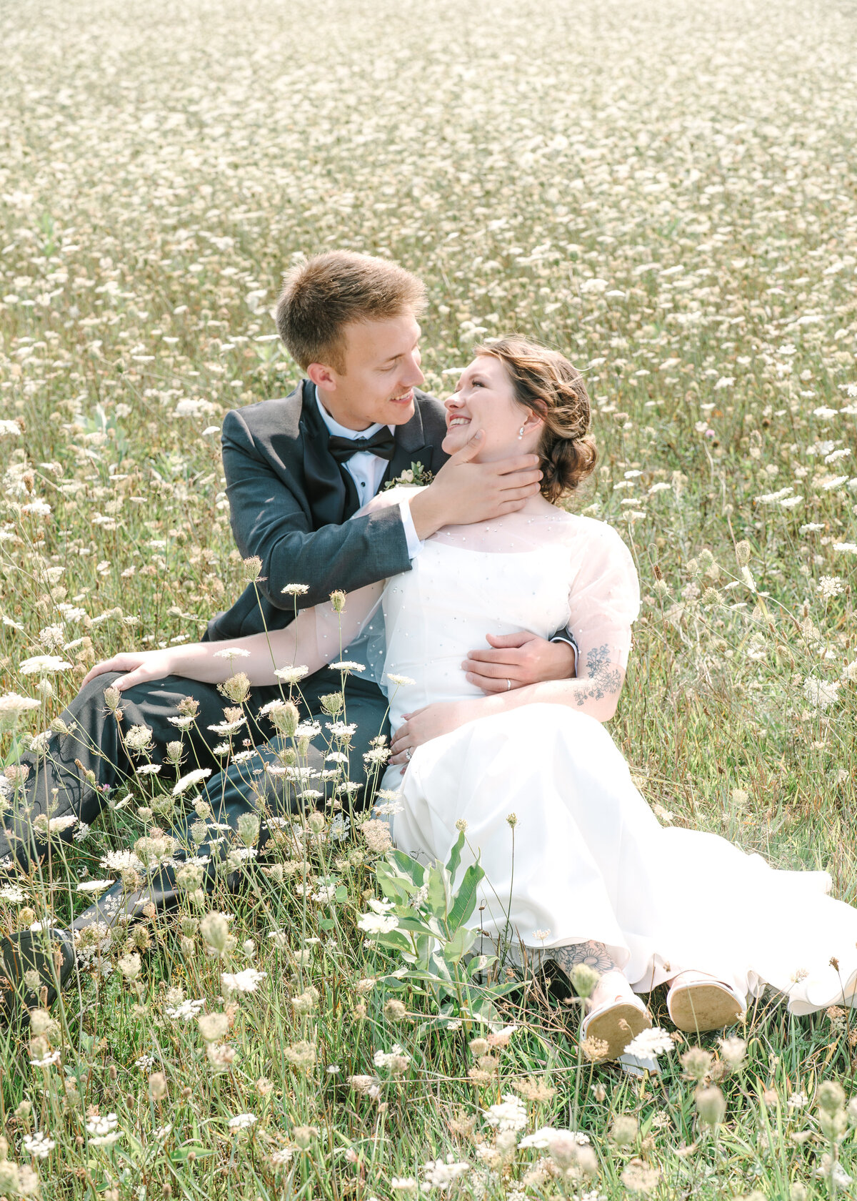 wedding portraits at northern sun winery in bark river michigan near escanaba