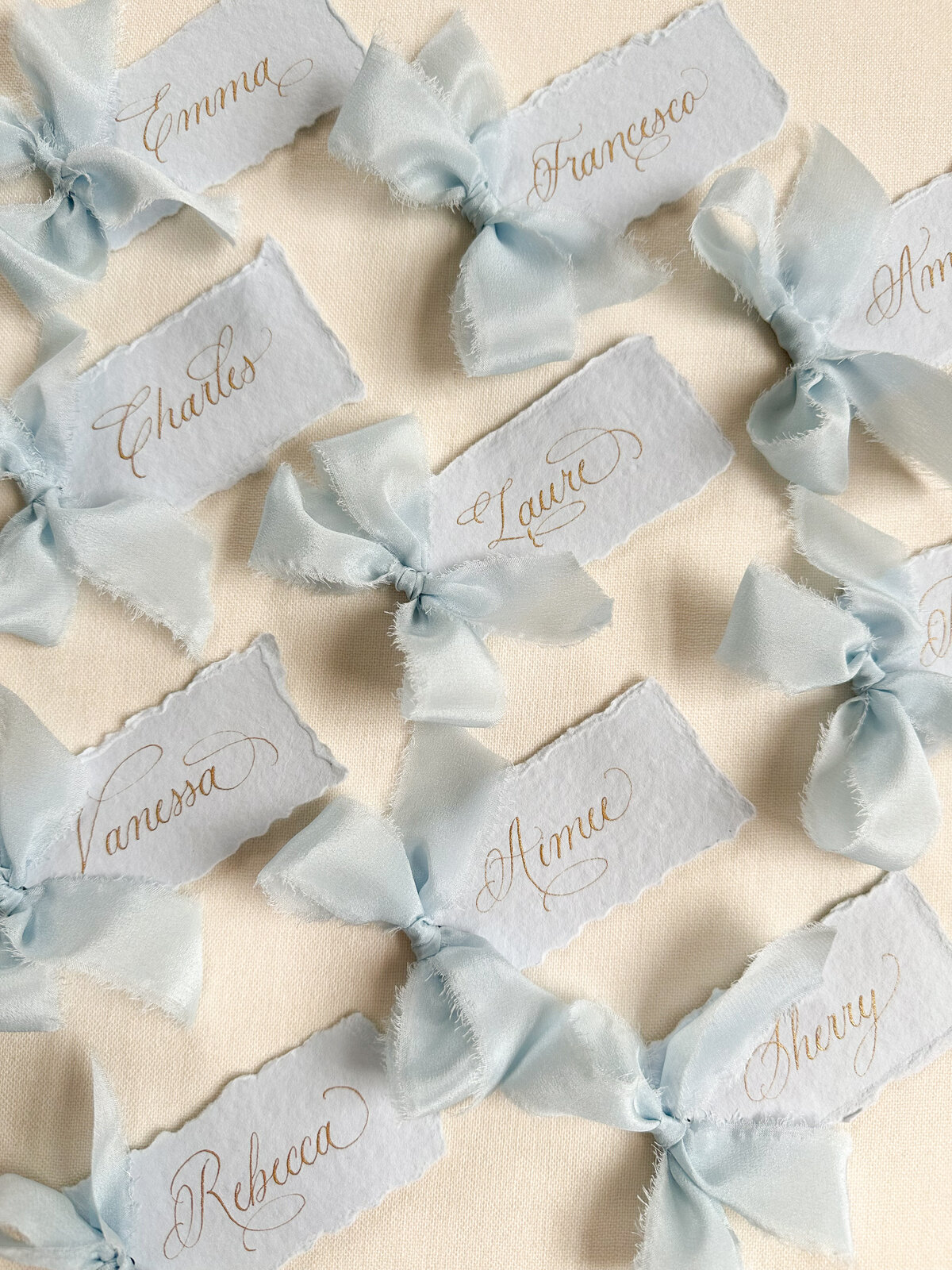 Blue with ribbon