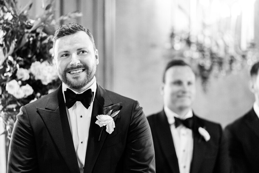 groom-seeing-his-bride-intercon-hotel-chicago-renaissance-ballroom
