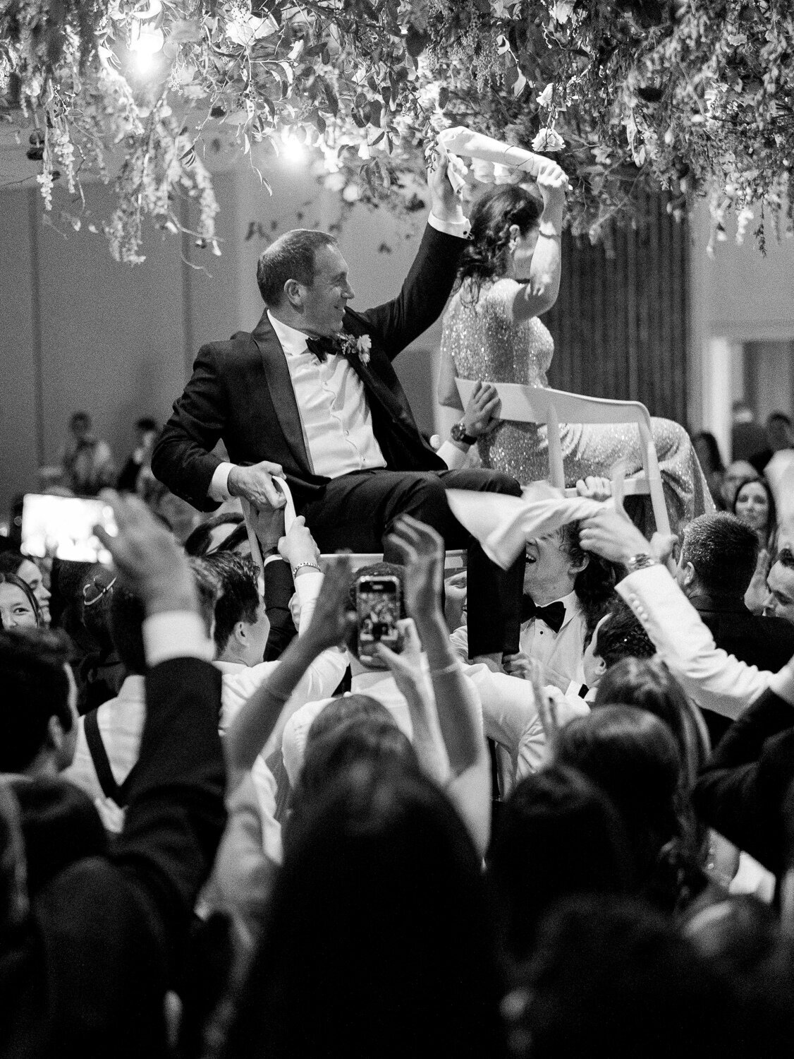 Hora at Jewish wedding reception