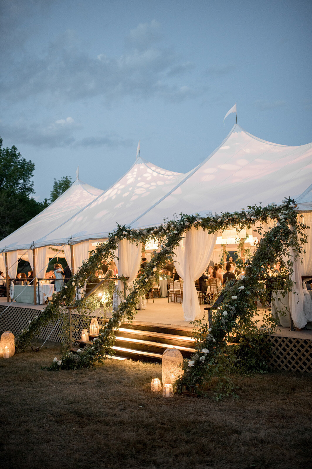 Immersive and Luxury Private Estate and Tented Wedding with Blue, Green and White Color Palette-50