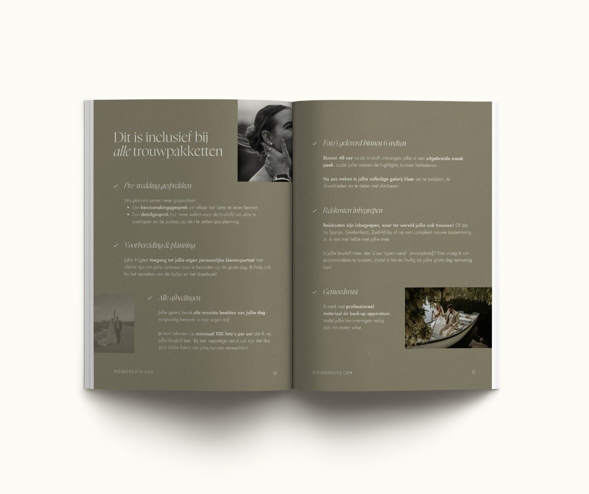 Brochure template voor fotografen Rising Roots 8