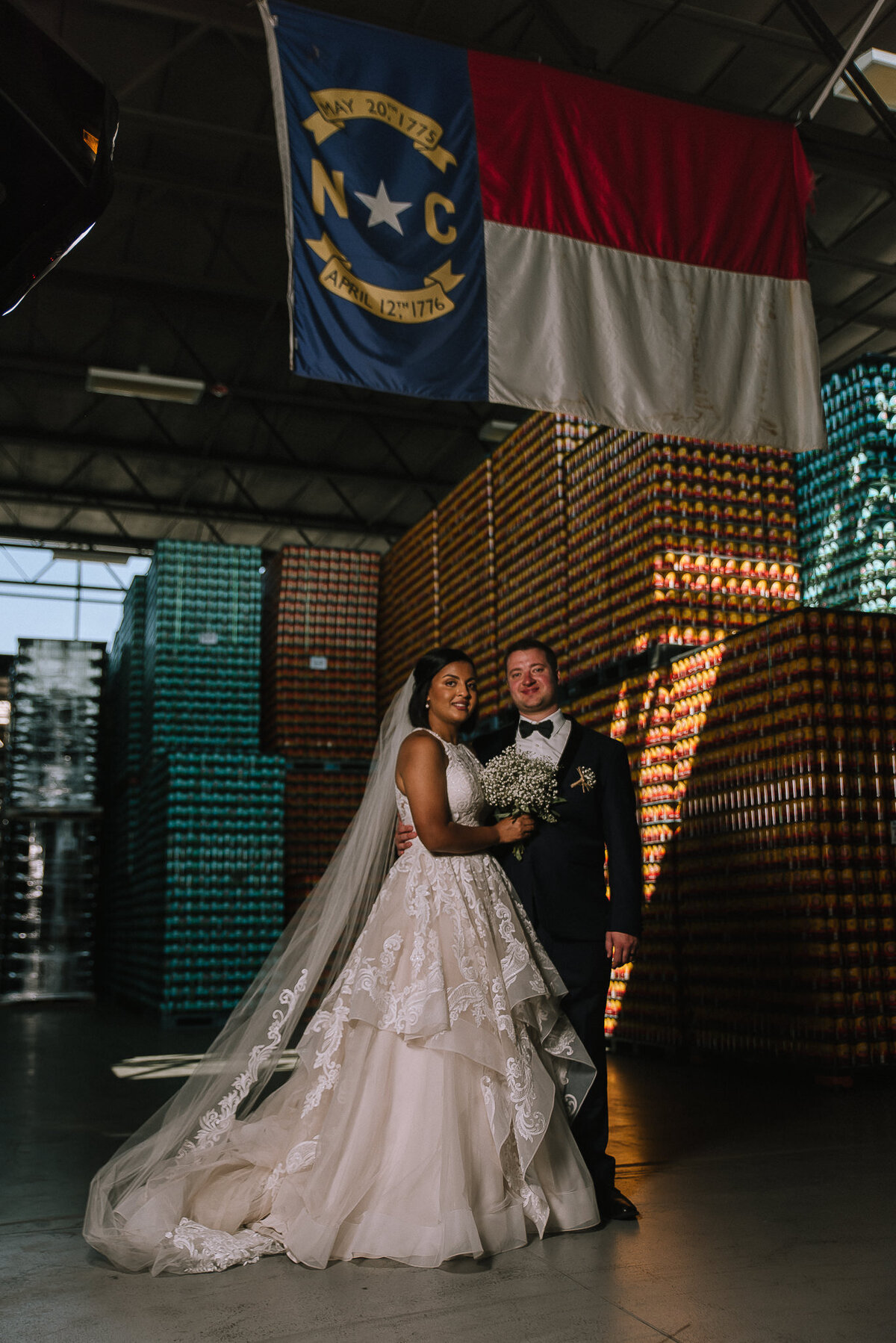 Highland Brewery Wedding Couple Asheville Charlotte Fort Mill Photographer