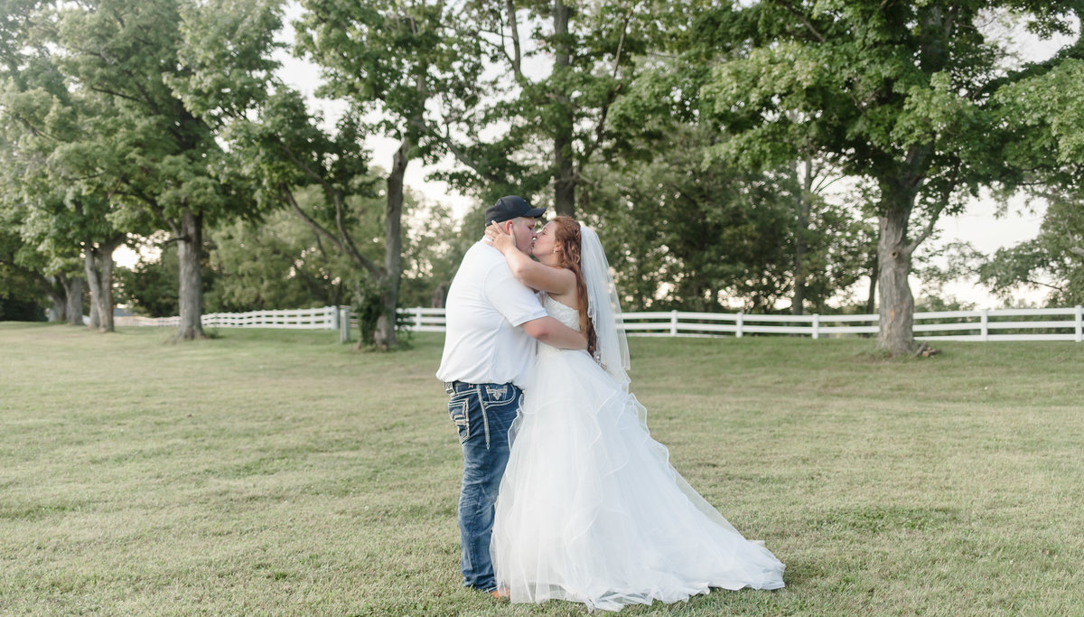 bride and groom on their wedding day