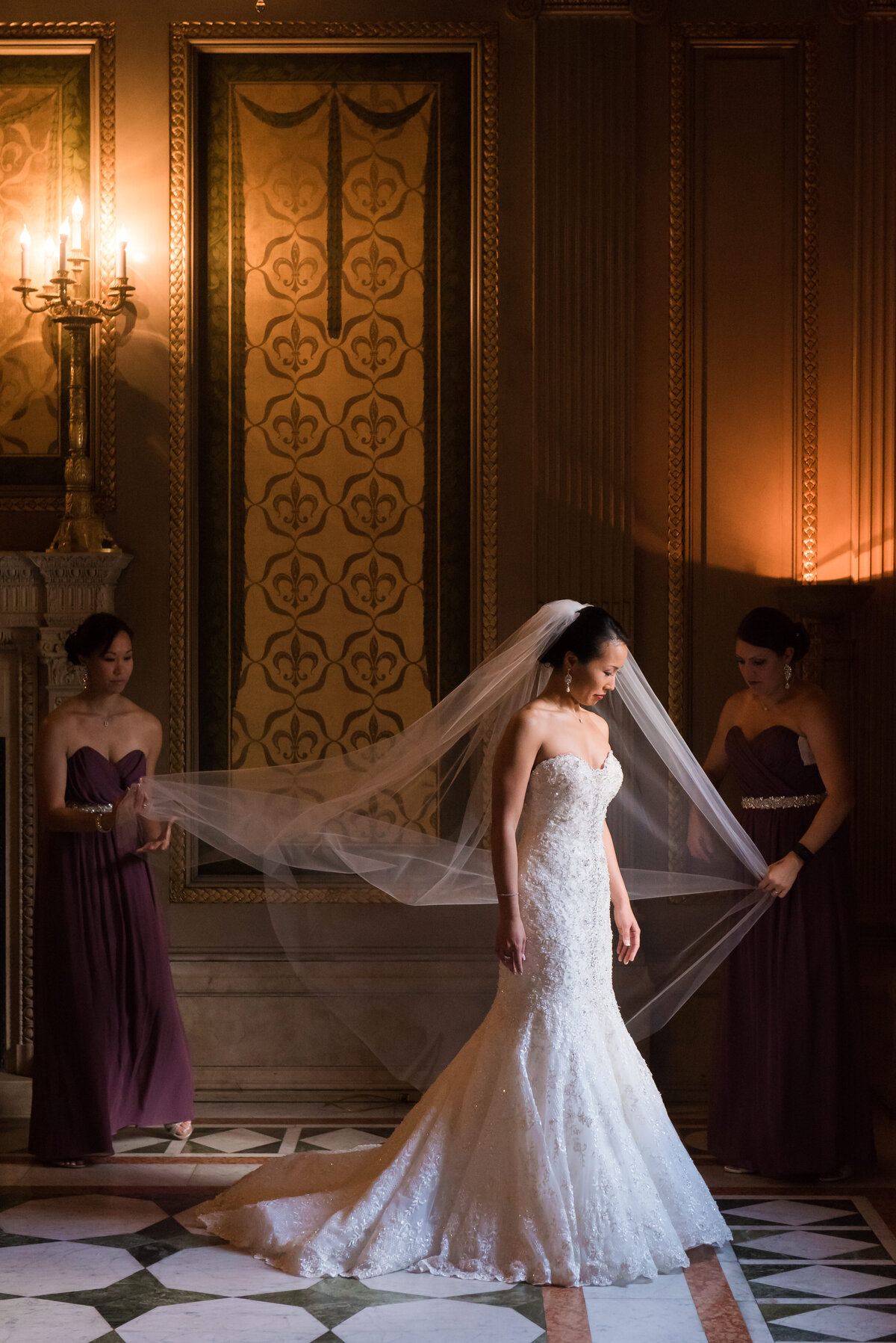bride in founders room