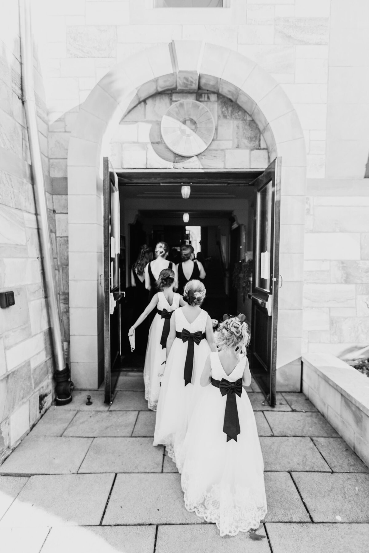 flower girls entering monastery ceremony washington dc  l hewitt photography-1
