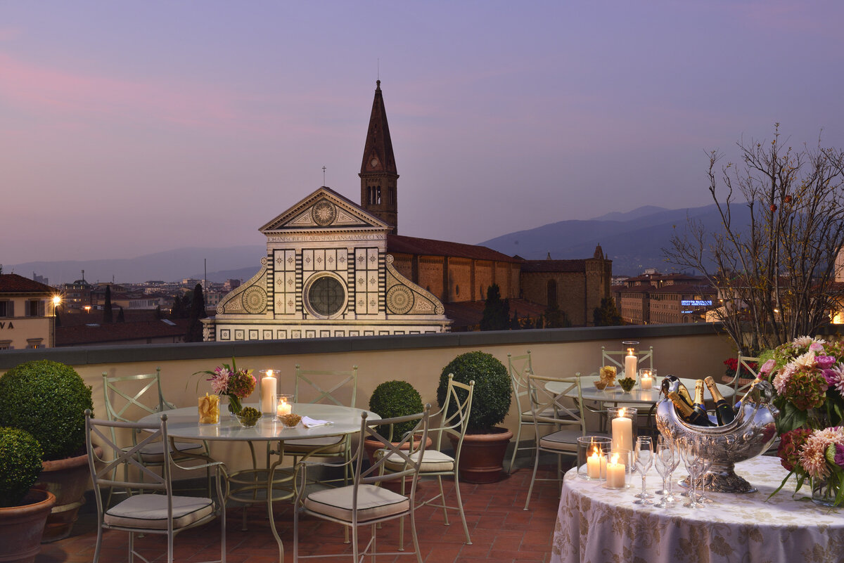 Waterstone - Hotel Santa Maria Novella - Florence - Italy - Luxury Boutique Hotel - SantaMariaNovella Roof sera