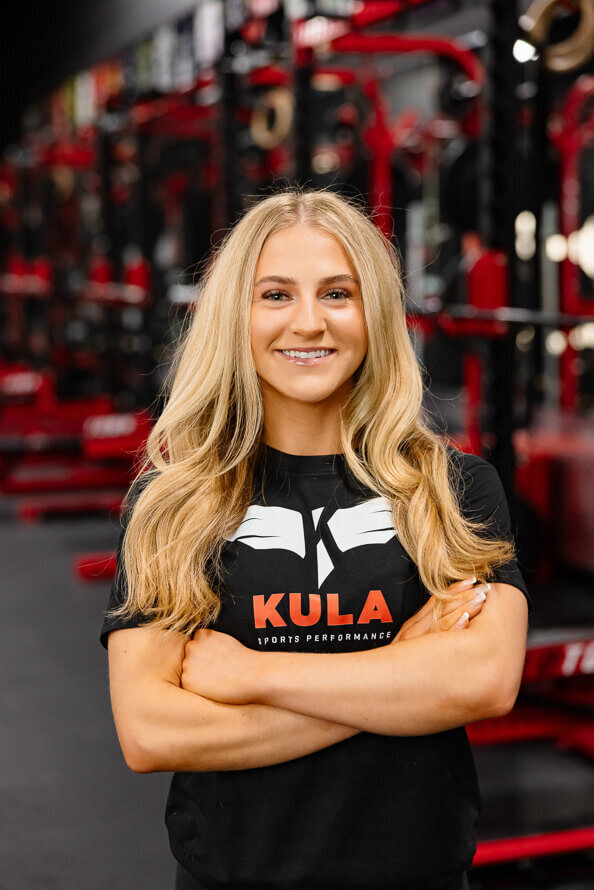 Headshot of young girl coach at Kula Sports Performance.
