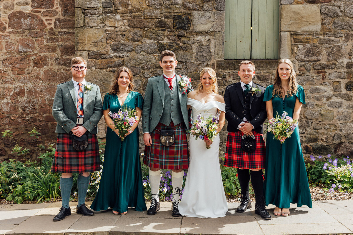 Bridal party at The Free Company wedding