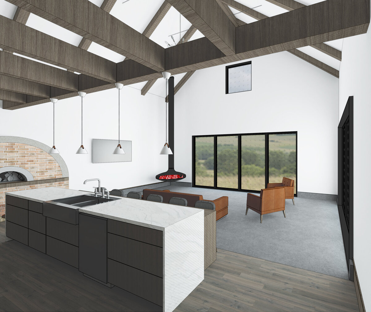 Rendering of Chatham Cottage & Studio interior