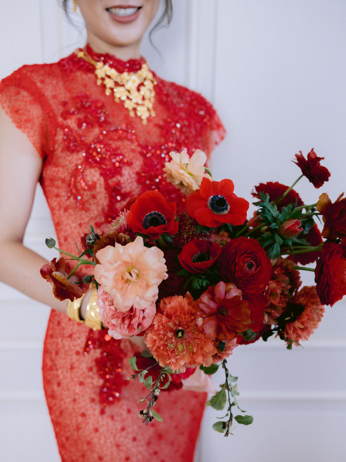 Bride in Chinese Wedding Gown