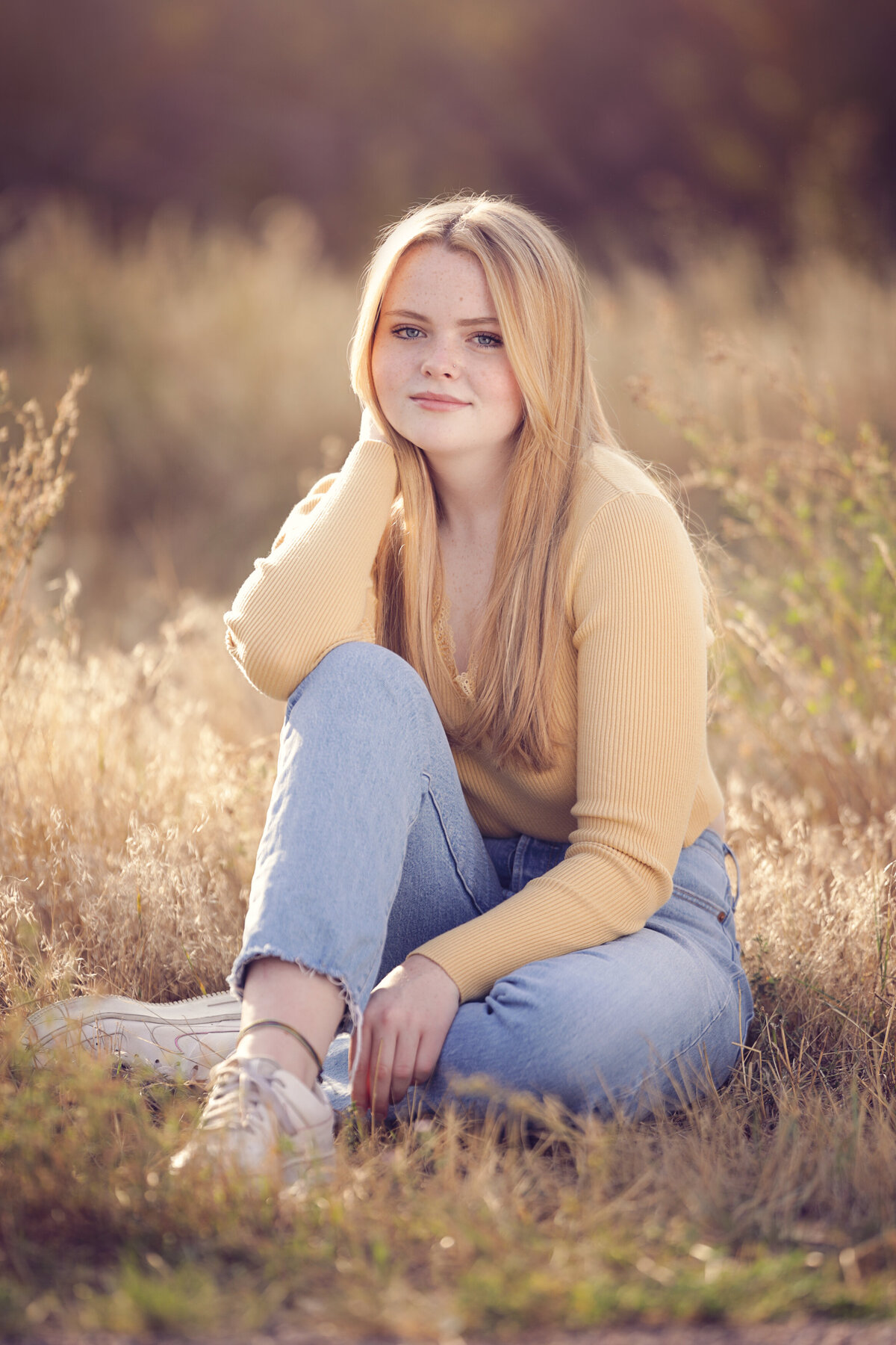 Broomfield-Colorado-High-School-Senior-Photos-Photographer-Photography-Yvonne-Min-Sunset-Nature-Natural-Light-Stargate-Horizon-Lake-Legacy-Yellow-Sweater-Girls-1110