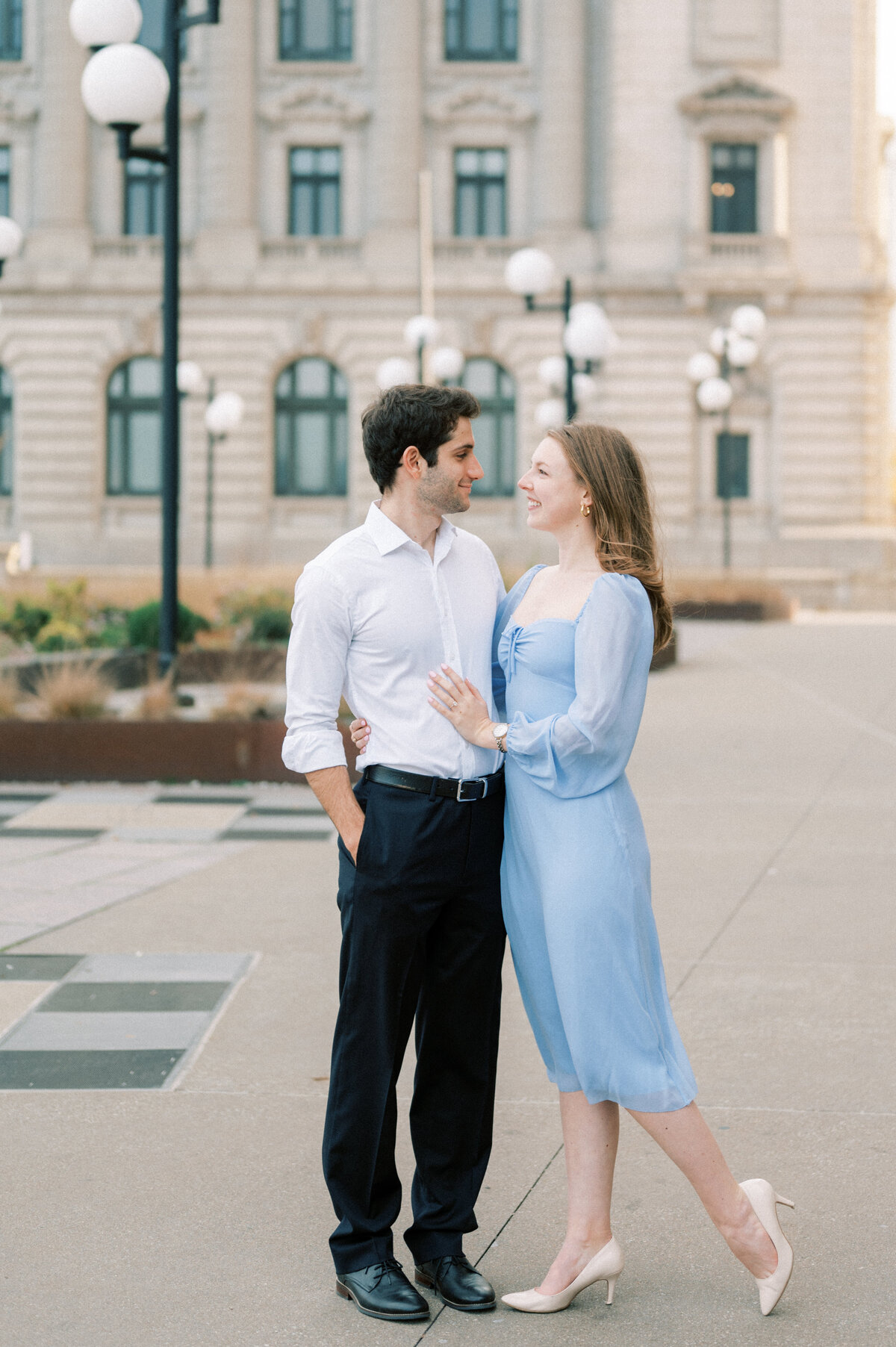 Old Courthouse Engagement Session in Downtown Cleveland-20