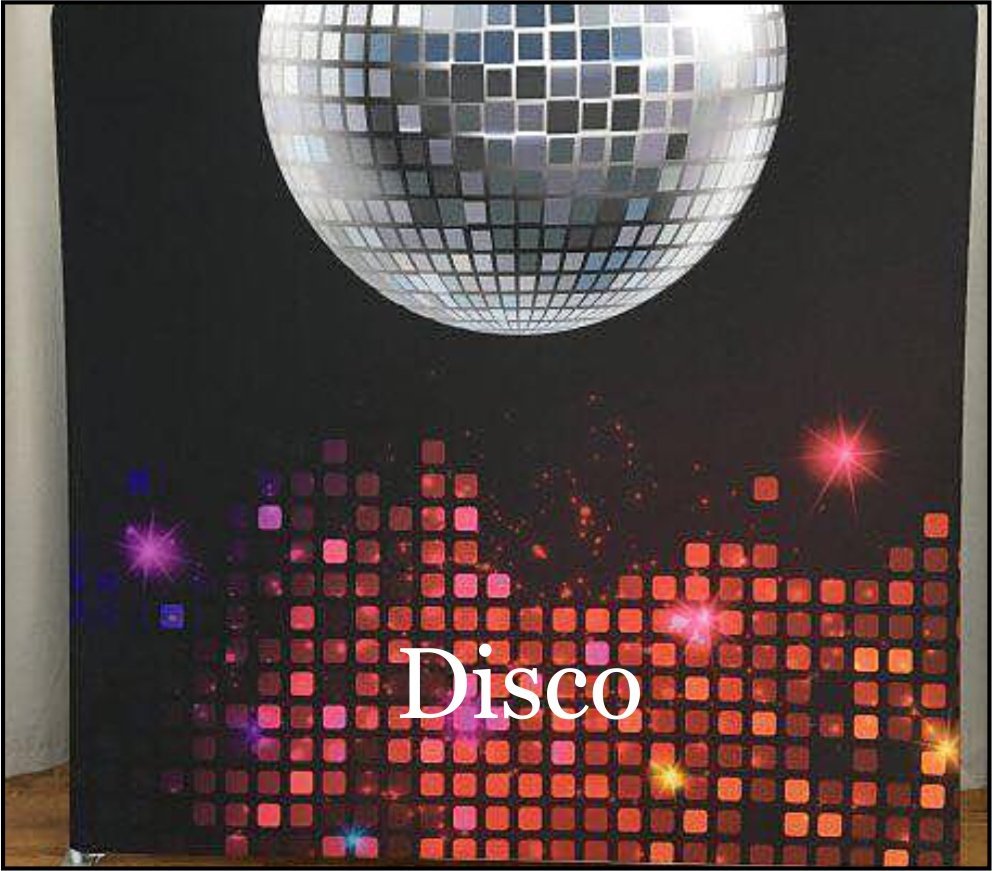 a disco ball photobooth backdrop