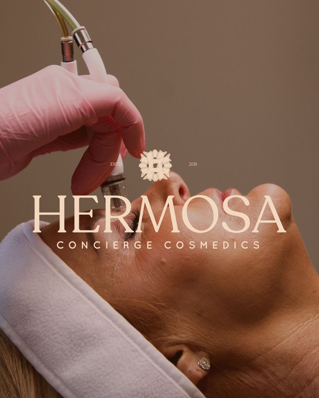 Luxury branding design for Hermosa Concierge CosMedics, a minimal, sun-kissed, and feminine medical spa in Willow Grove PA