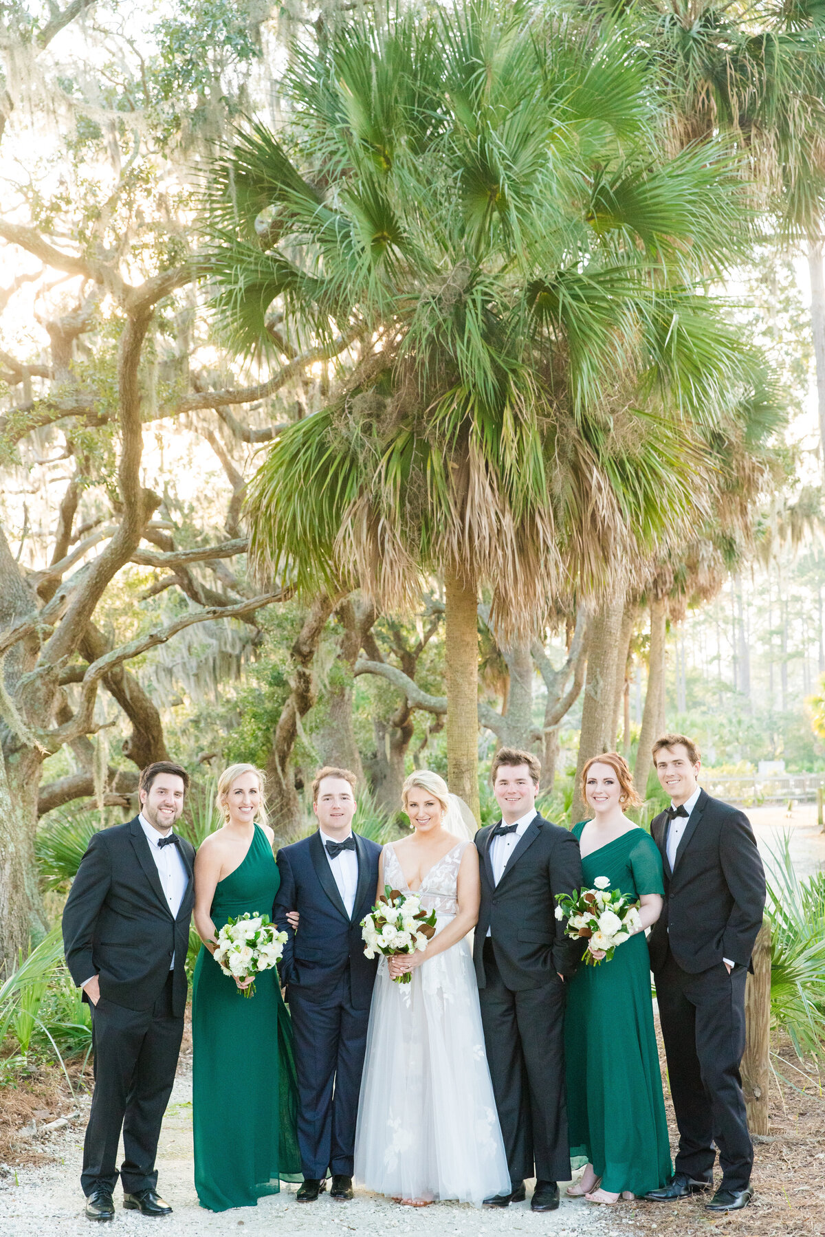 Bridal party portraits after wedding at Palmetto Bluff in South Carolina. Photographed by Dana Cubbage Weddings.