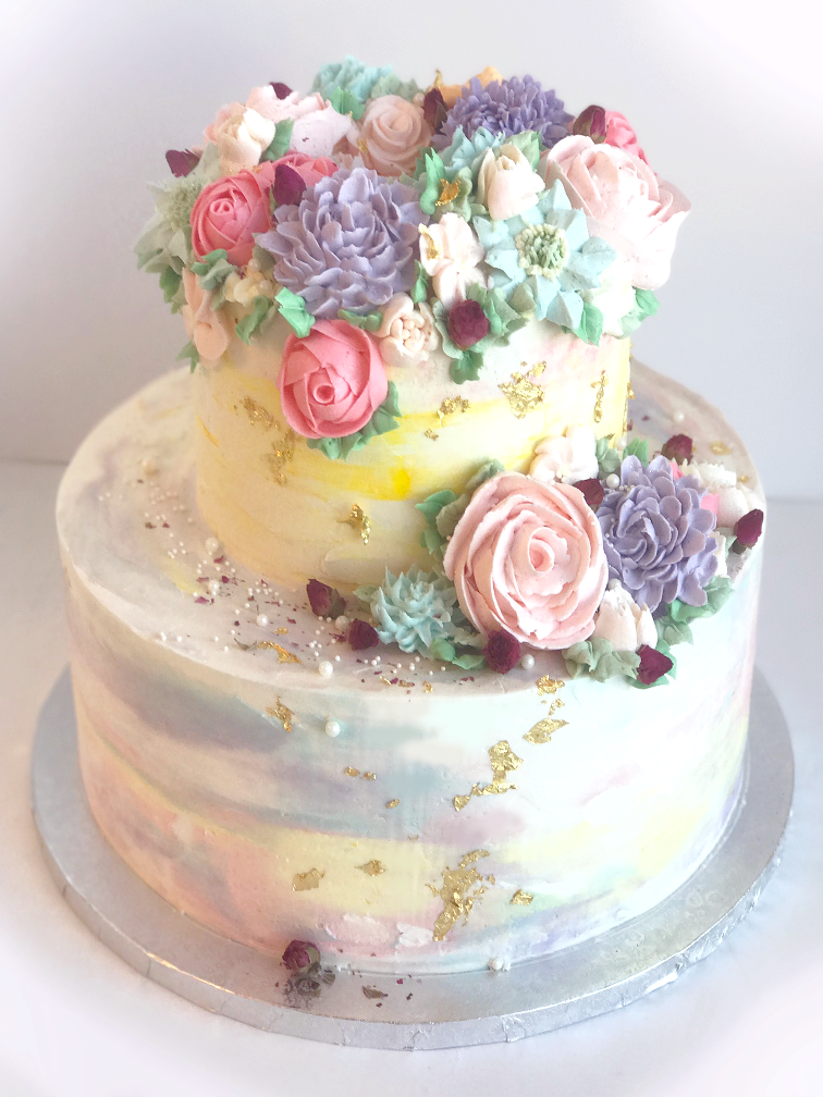 Whippt Birthday Cake 2017 buttercream flowers