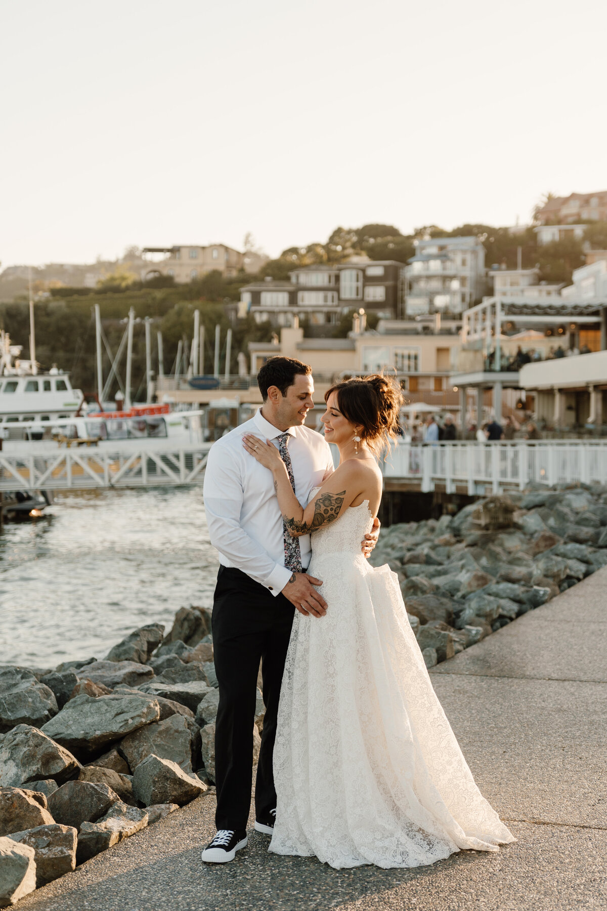 Wedding couple in Tiburon
