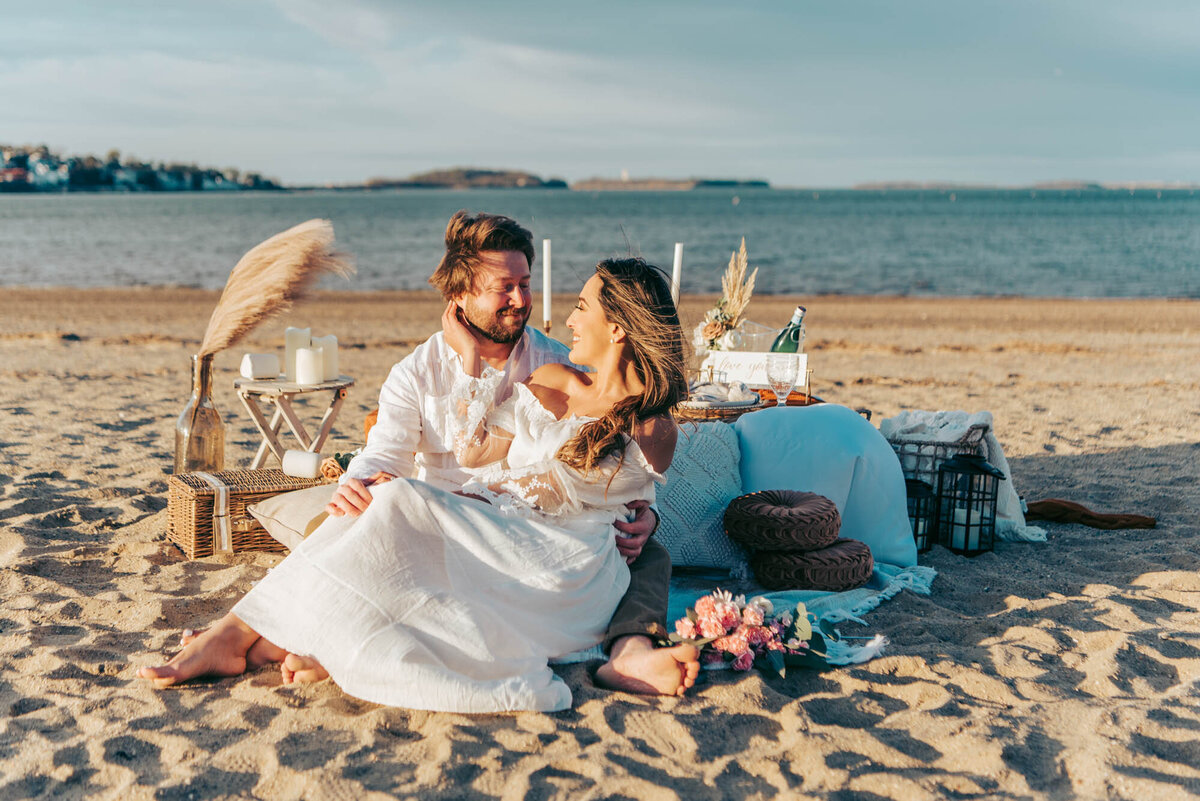 Wollaston Beach Elopement picnic