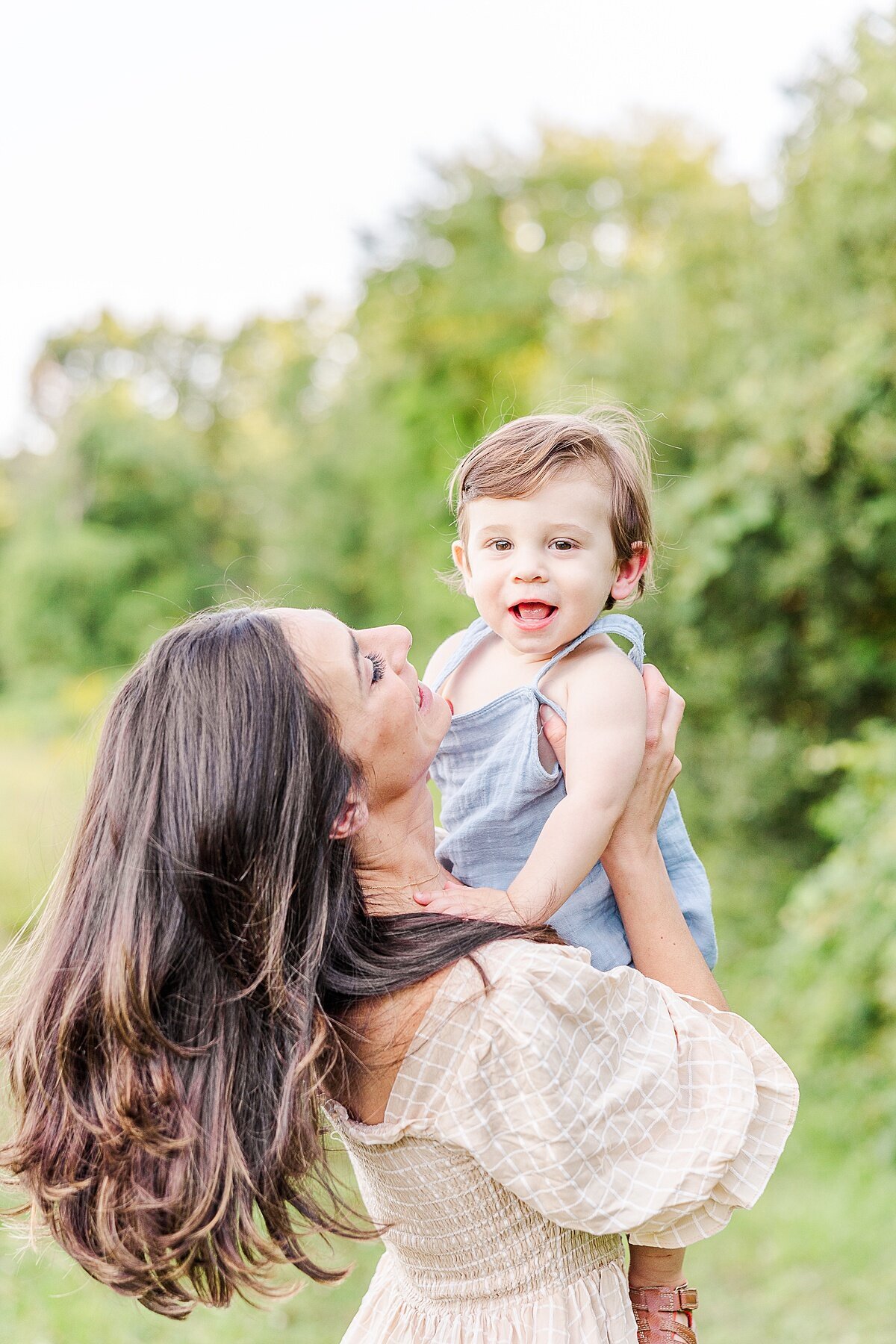 mother and son during Family photo session with Sara Sniderman Photography at Heard Farm in Wayland Massachusetts
