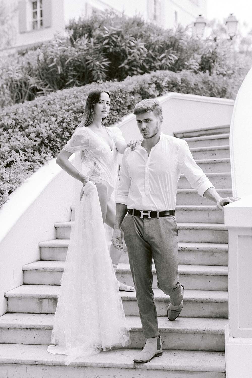 Louise Valentine bridal campaign in Saint Tropez - Veronique Lorre artistic direction - Thomas audiffren photography16