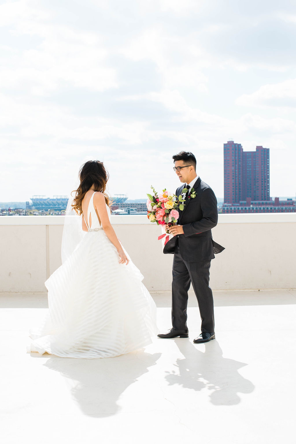 Baltimore first look wedding photography