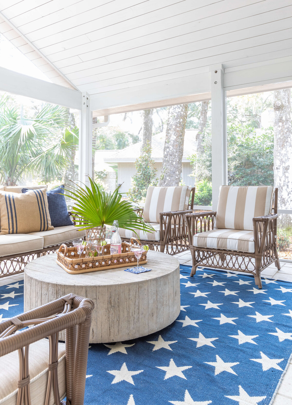 Amelia Island Coastal Bungalow Lola Interiors Outdoor Patio