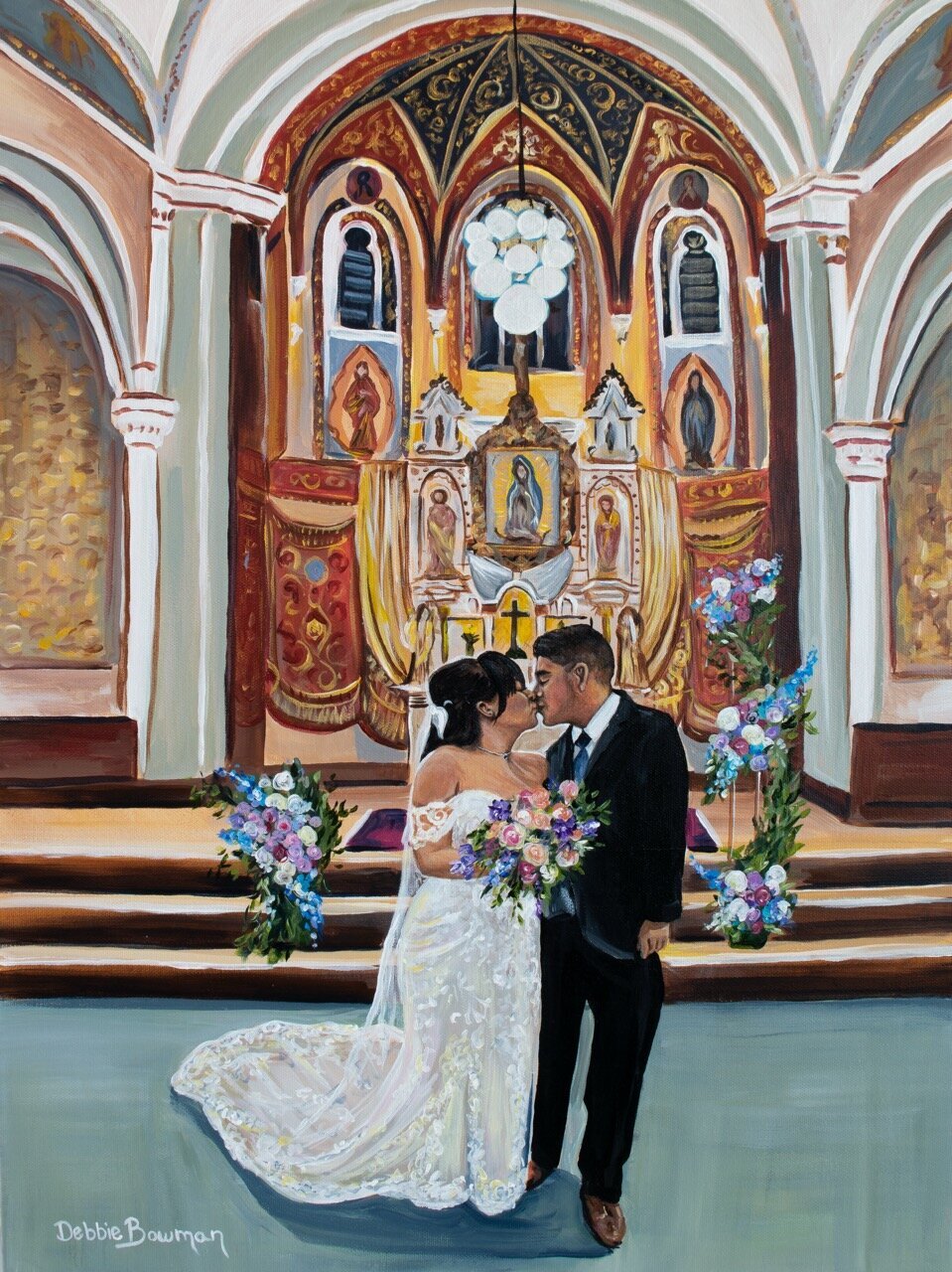 Wedding ceremony at Dinolfos in Chicago