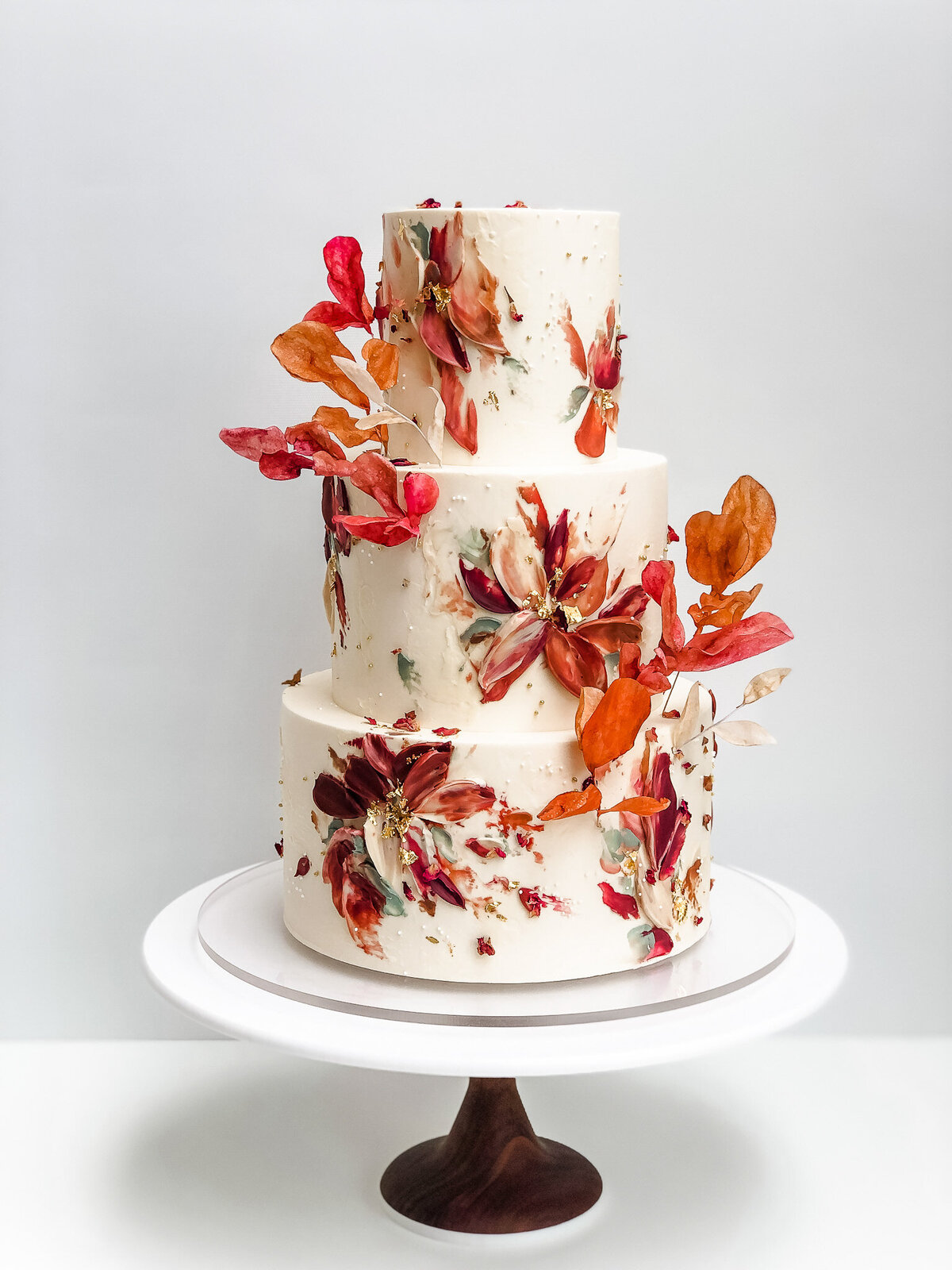 abstract flower wedding cake