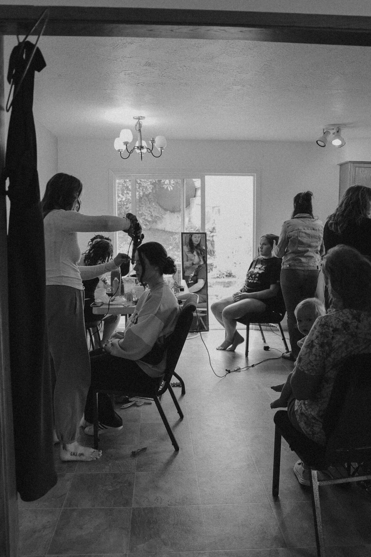 Candid Getting Ready Moments with Bridesmaids | Bend Oregon Wedding Morning Photography