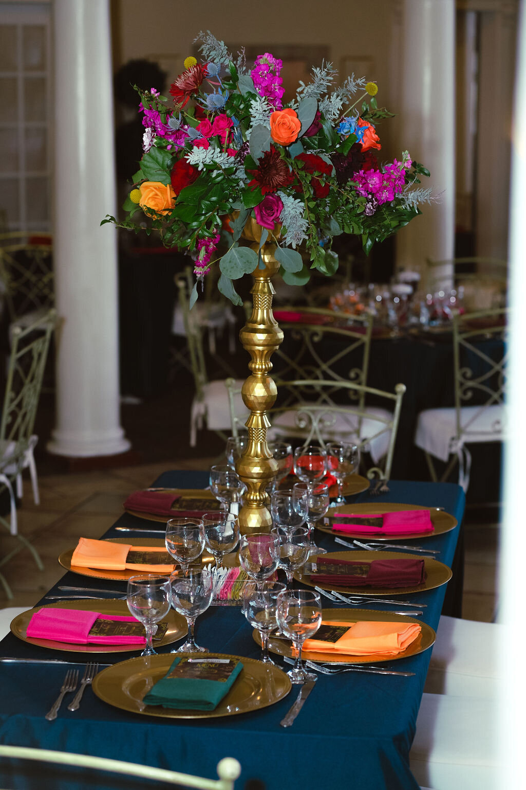 jewel tones wedding centerpieces