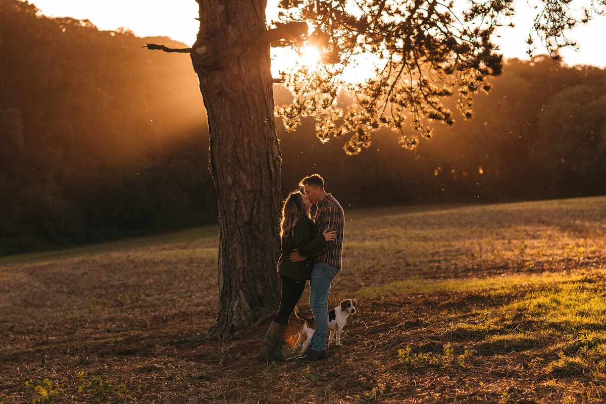 Engagement shoot at sunset