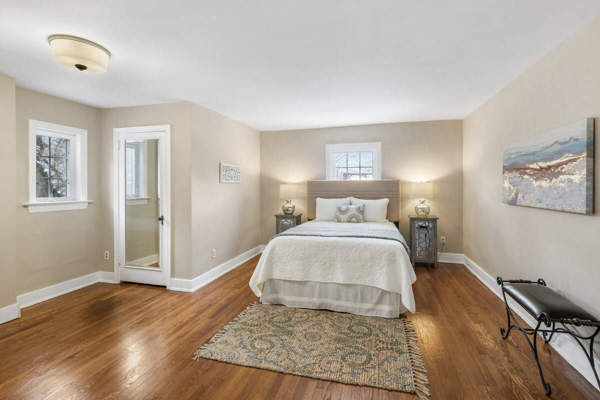 Vacant home staging project using curated furniture to define living spaces for buyers