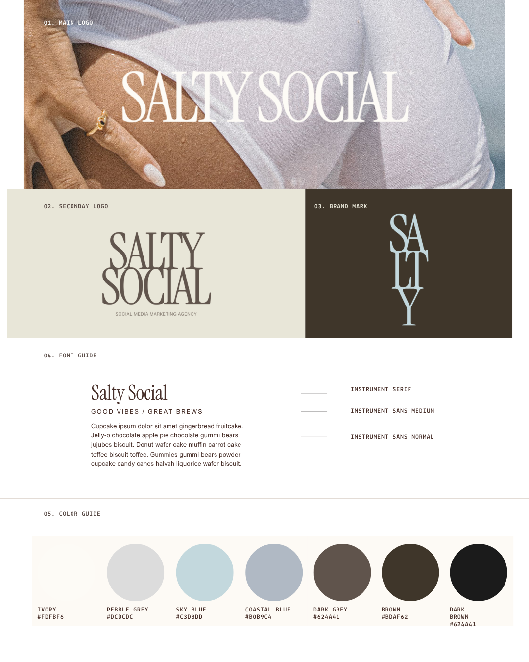 salty social brand board