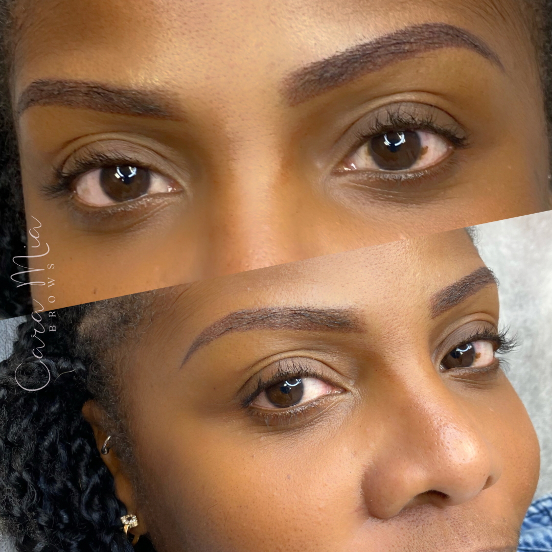 Ombre Powder Brows before and after
