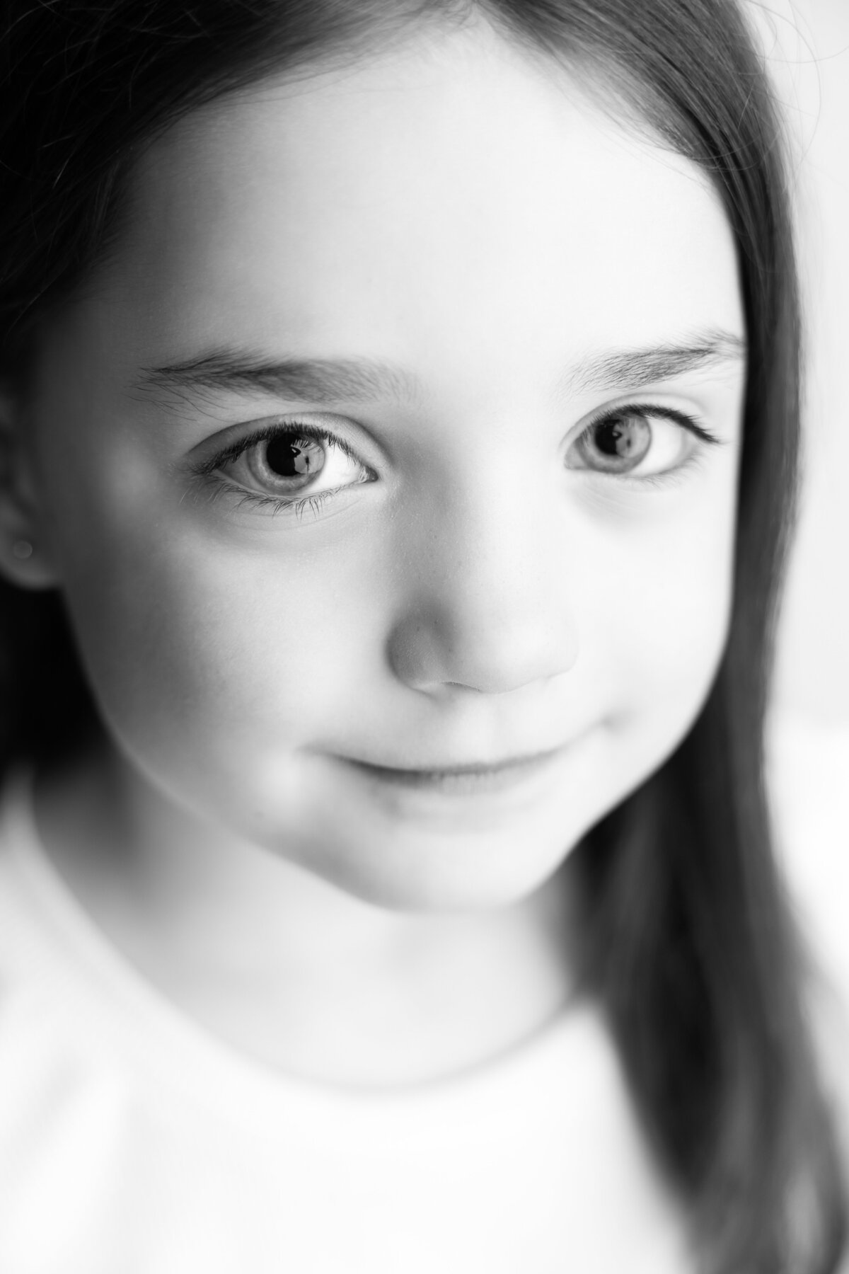 sisters black & white studio portrait 