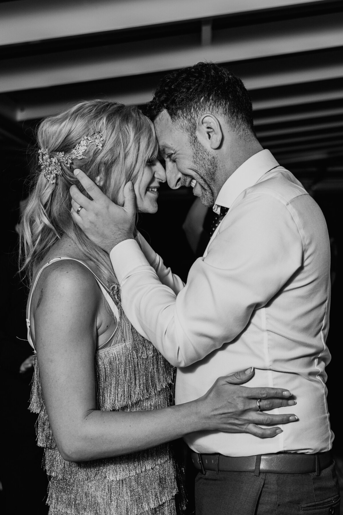 Guests celebrating intimate elopement dinner in alpine restaurant