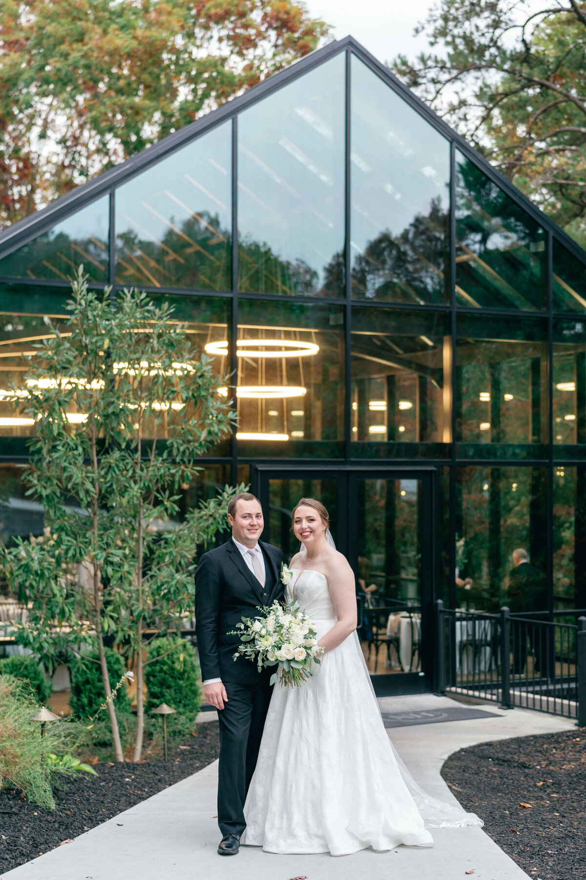 Wedding reception at The Glass House at Nichols Heir