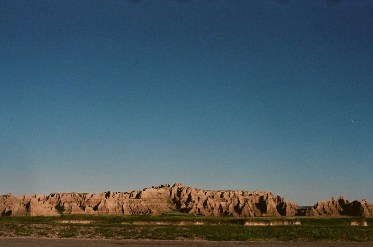 35mm film photo of Badlands National Park