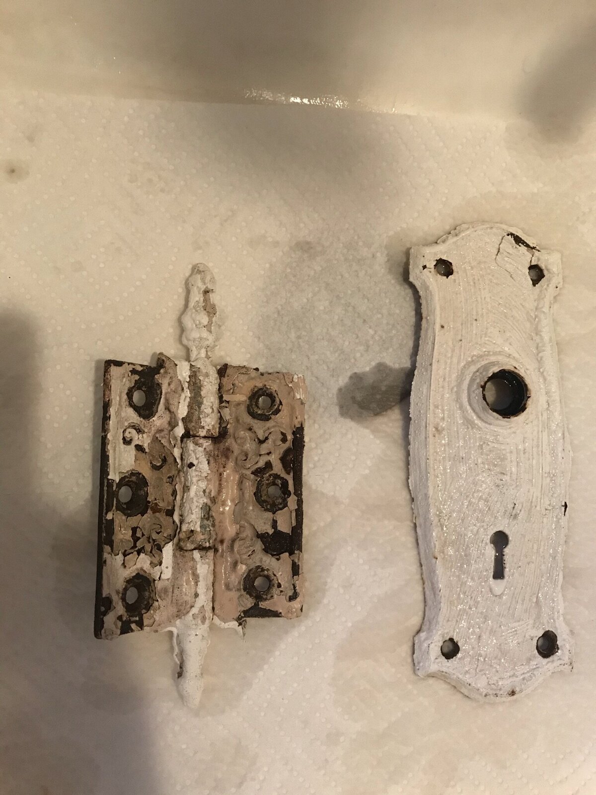 door hardware cleaning before