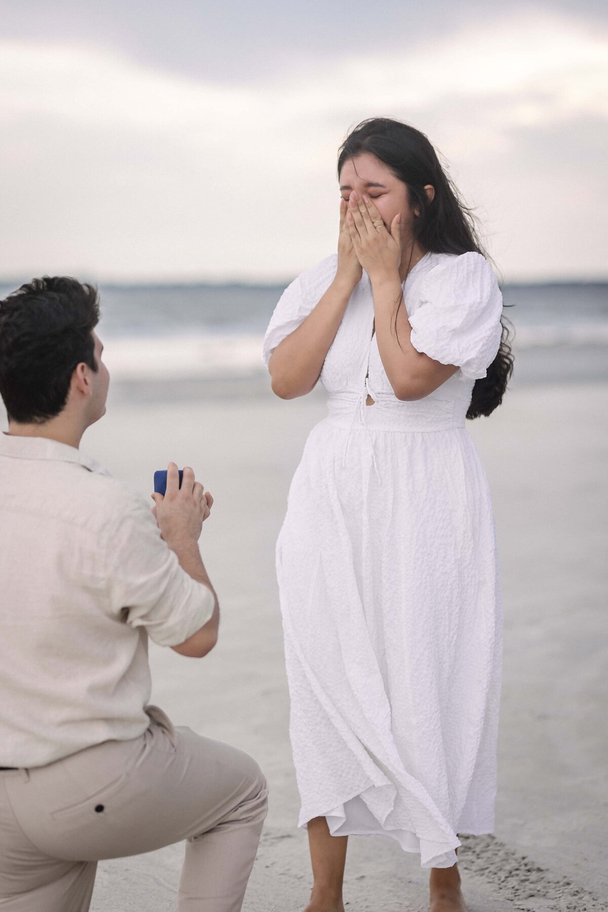 Surprise proposal photos on the beach in St. Simons Island, GA | Phavy Photography, Jacksonville Proposal Photographer-9046