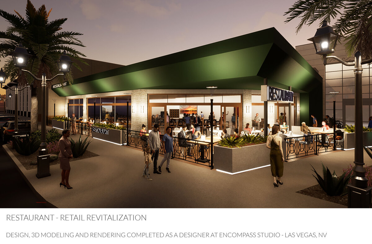 Restaurant revitalization of retail shopping area in Las Vegas, NV