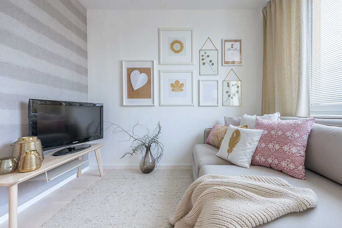 design interiéru bytu s duší přírody pohled obývací pokoj